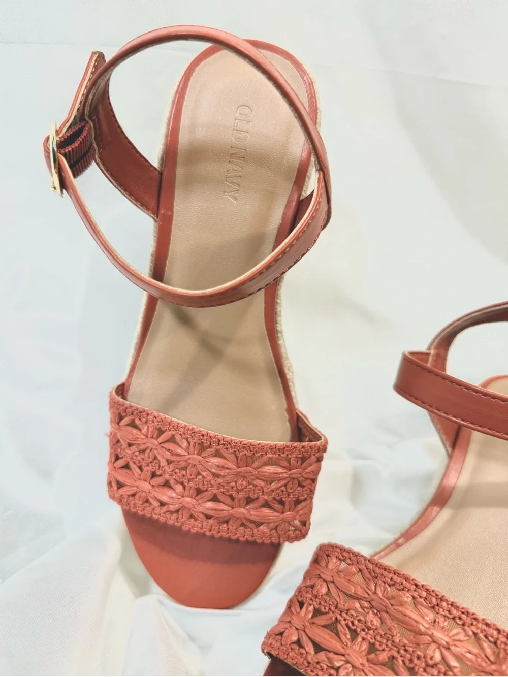 NWOB Old Navy Espadrille Platform Sandals With Platform Block Heel Size 6.5